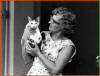My mother with 'the cat'