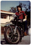 Michael and his Triumph Motorbike