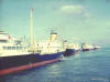 HNlMS Kortenaer approaching jetty at Pulau Bukum Shell oil terminal 22-10-1962