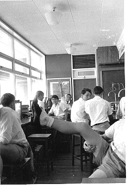 3rd year Chemistry.
When Alex Grammar moved to the new St John's in 1964, it included 3rd years, hence three of the classroom photos. From the following year the 3rd years stayed at Bourne School.
Keywords: St. Johns;1964