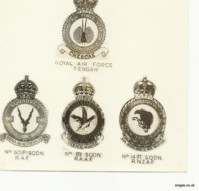 Tengah Sqdn Crests
Keywords: RAF Tengah;Bill Gall;Sqdn Crests