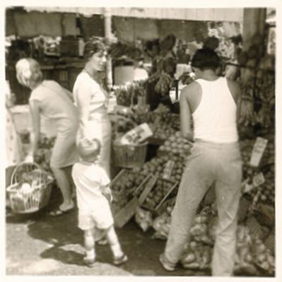 Maria Chidgey (my mother) buying vegetables at the Serangoon
market.
Keywords: Sandra Chidgey