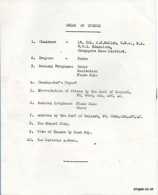 Page 1 - Order of Events
Alexandra SM School 1961 Speech Day Programme
Keywords: Alexandra SM School;1961;Speech Day;ASM