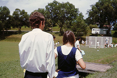 Bob Simons and Eve Stratford
Bob Simons and Eve Stratford watching the St. John's Sports Day events held at Dover Road in 1969.
Keywords: Bob Simons;St. Johns;Eve Stratford;1969;Dover Road;Sports Day
