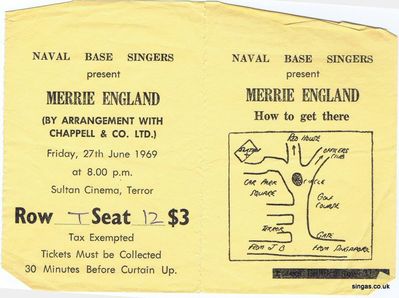 Naval Base Singers present 'Merrie England' in June 1969
Naval Base Singers present 'Merrie England' in June 1969
Keywords: Naval Base;1969;Trevor Cheesman