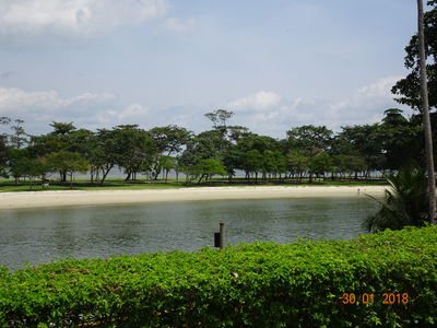 Changi beach,inlet to the ferry point
