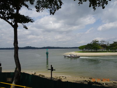 Changi beach view to Pulau Ubin 2018
