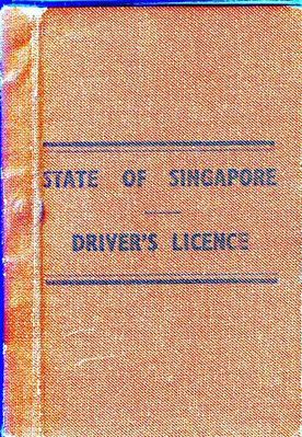 The cover of my Singapore driving licence
Keywords: Ron Moss;driving licence