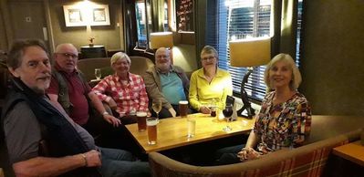 The Inn On The Tay
L to R. Tony Toucher, Paul Holt,Hllary Youngman,Tom O'Brien, Diane Tolhurst and Lynne Copping.
