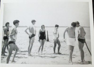 Jason's Bay 12th July 1964
This photo taken at Jason's Bay 12th July 1964. Sue Richards, Ted Tait, Alex Manning, my sister Sheila, Jeff ?? Dennis Hall and Pete Thomas
