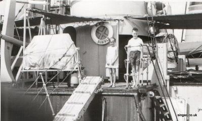 Dad worked on the Tug Nimble
Dad worked on the Tug Nimble as an Engineer. Myself (John) and my sister Elaine Blyth are seen on the Nimble.
Keywords: Nimble;Tug;Elaine Blyth;John Blyth