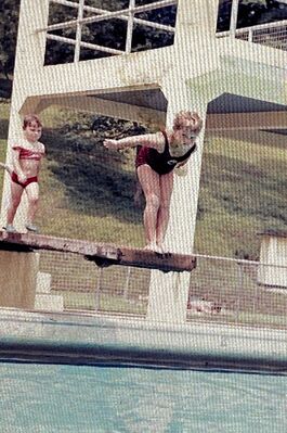 Gilman pool 1965/68
I was a member of the Barracuda club (think slide is wrong way round ) 

