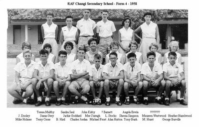 RAF Changi Sec School
RAF Changi Sec School 1958
Keywords: RAF Changi;Sec School;1958