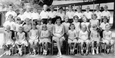 Royal Naval School 1970
Thanks to Kenny Symmons for this photo taken in September 1970.  Kenny is on the top row right hand side.  Kenny said "I think a guy called Duncan Fallows is middle row left, a girl called ??? Hobbs is 3 up from Duncan and the teacher was Mrs. Armstrong."
Keywords: RN School;Kenny Symmons;1970;Duncan Fallows;Mrs. Armstrong
