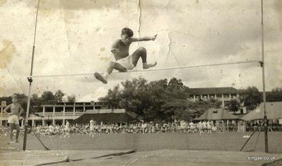 Shaun Bratherton
Shaun said.  I was at the Royal Navy School around 1966-68 when I went to Bourne, my father was a Royal Marine and we lived at first near Sembawang and then RAF Seleter I am enclosing a photo of sports day at the Royal Navy School where I think I still hold the high jump record for that school.
Keywords: RN School;Shaun Bratherton