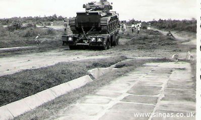 A Comet Tank on the Sussex Estate
A Comet Tank on the Sussex Estate about to go to Table Mountain with the Singapore Military Forces (SMF).
Keywords: David Prior;Sussex Estate;Comet Tank;Table Top