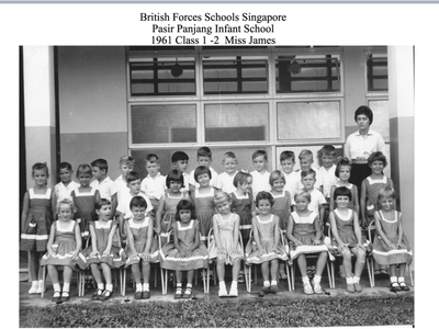 Pasir Panjang Infant School
Pasir Panjang Infant School - 1961 Class 1-2 Miss James.  I'm on the back row far left against the pillar.  If you recognise yourself in the photo, then leave your comment, or contact admin.  Under 'Home' on the menu is a contact button for those who are registered.
Keywords: Pasir Panjang Infant;School;Tony Martin;1961;Miss James