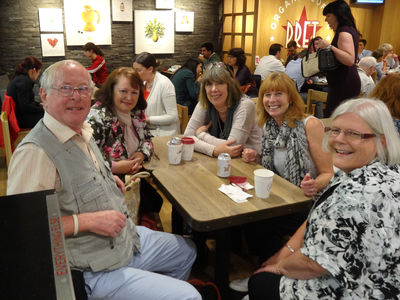 Bill Johnston - Pasir Panjang Junior School, Recorder Group Reunion
On 28th August 2014 I met four of my former recorder players in London and we had a great day together.  The picture shows me (of course) and Christine Harrall, Jane Edge, Jenny Tippett-Iles and Judith Beeston (all their maiden names).
Keywords: Bill Johnston;Pasir Panjang;Christine Harrall;Jane Edge;Jenny Tippett-Iles;Judith Beeston
