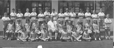 Seletar Junior School 1967
Thanks to Judith Hanson for this photo.  Judith was in Singapore from late 1966 to 1969 and attended both Seletar Juniors and Seletar Secondary School.
Barry Hope has identified himself standing between Greg and Trev.
Keywords: Seletar Junior School;1967;Judith Hanson;Barry Hope