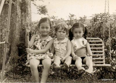 Seo Ling and Seo Tin
On the swing outside the back door with our Amah, Sue's 2 girls, Seo Ling and Seo Tin.
Keywords: Lucy Childs;Seo Ling;Seo Tin;Amah