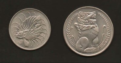 The reverse sides of the $1 and 50-cent coin.
Keywords: $1;coins