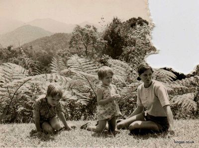 With mum in the Malayan hills.
With mum in the Malayan hills.
Keywords: Lucy Childs