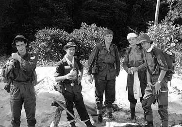 Heroes of Mount Kajang
Heroes of Mount Kajang
 
Keith Dear - George Paul - Keith (Ramrod) Gordon - Ken Wildon - Spud Leavey
 
Our hope is that we can recreate this picture. We know where George is but we've yet to find Keith Gordon. Can anyone help?
