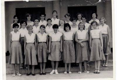 Alexandra Secondary Modern 1958
My last school photo! I am middle row, 3rd from left - looking at the photo, (on left in front of Jenny Baird, the tallest girl in the class. )
