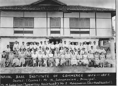 HM Naval Base Institute of Commerce
1957-58 - i am front  row - 5th from right.

