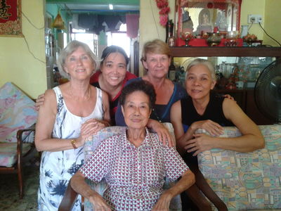 Taliap
Lynne Copping and Jean Smith with Taliap, our old amah.
