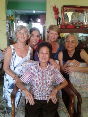 Taliap, my amah
Lynne Copping and Jean Smith with Taliap, our old amah.
