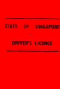 State of Singapore Driver's Licence
