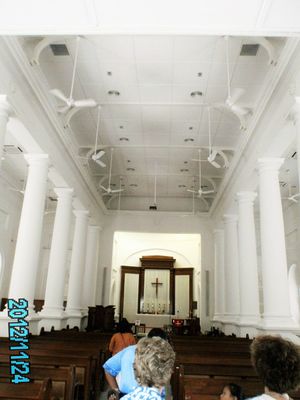 Inside Old Church with ceiling fans - George Town - Penang - 212 - E&O Express
