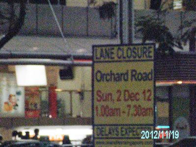 Orchard Road Sign - 2012
This was my Mother's Birthday !
