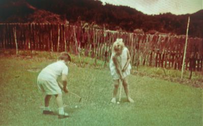 Playing Golf in the Cameron Highlands with first boyfriend ! - 1961
