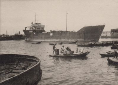 Boat operations and WW2 wrecks 1950
