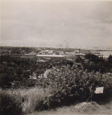 View onto Empire Dock from Mt. Faber. 1950
