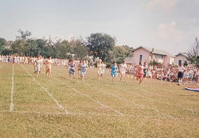 Mothers taking part in athletics event at Tengah Primary School 1966/67
Keywords: Tengah Primary School; 1966; 1967; Running; Mothers