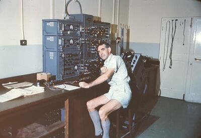 My dad Trevor Moffett using missile testing equipment at RAF Tengah in 1967
Keywords: Trevor Moffett; RAF Tengah; 1967