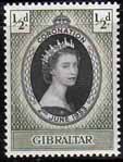 QE Gibraltar postage stamp
