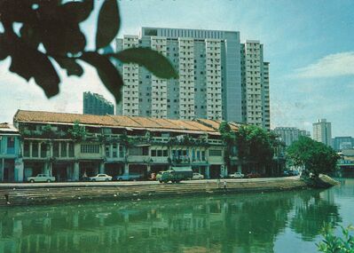 Singapore 1985 The River thirty years later when I revisited
