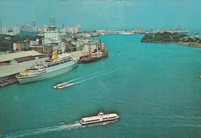 Singapore 1985 The Port thirty years later when I revisited
