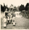 Maria Chidgey (my mother) with neighbour's children