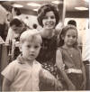 Changi Airport.  July 1967 Maria Chidgey and children Sandra, Ron await the return flight back to to the UK.