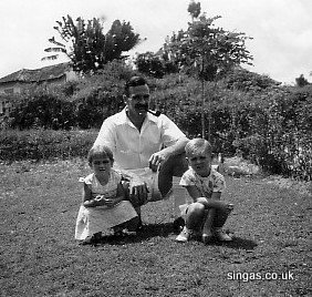 Dad in garden with twins, Ian and Sheila
Dad in garden with twins, Ian and Sheila.
Keywords: Neil McCart