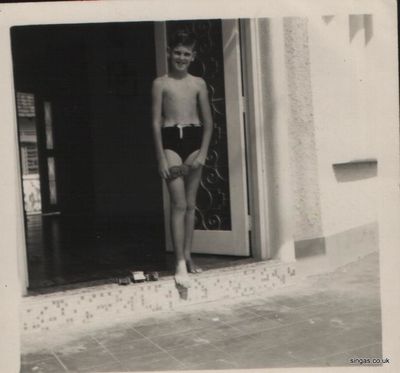 Yours truly posing in swimming togs 1958
Keywords: Neil McCart