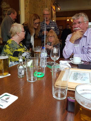 The Wellington Pub, Birmingham. 
Rosalinda Wallace, Pam Bury, Tina Otto and Phil Crawshaw.
