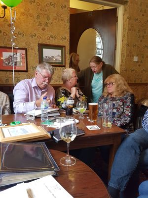 The Wellington Pub, Birmingham. 
Phil Crawshaw, Rosalinda Wallace, Janet Smith, Tina Otto.
