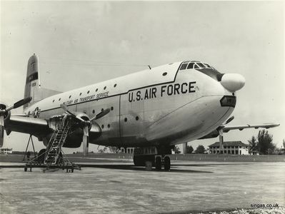 Visiting USAF Globemaster to RAF Tengah
Keywords: Bill Gall;RAF Tengah;Globemaster;USAF