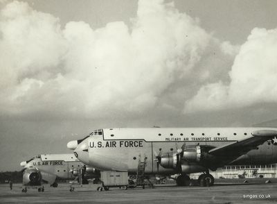 Visiting USAF Globemaster to RAF Tengah
Keywords: Bill Gall;RAF Tengah;Globemaster;USAF